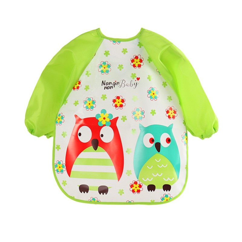 Baby Bandana Bibs Supplier - Cute Cartoon Waterproof Infant Eating Children Drawing Apron