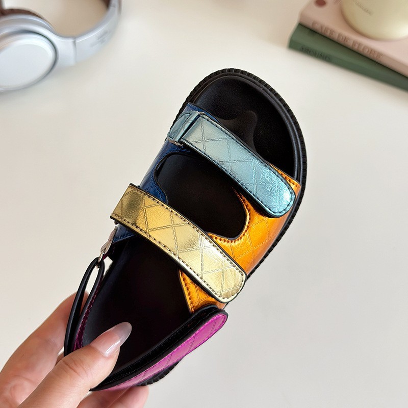 Children Sandals Supplier - 2025 Summer Versatile Colorful Sandals Rubber Sole Fashion