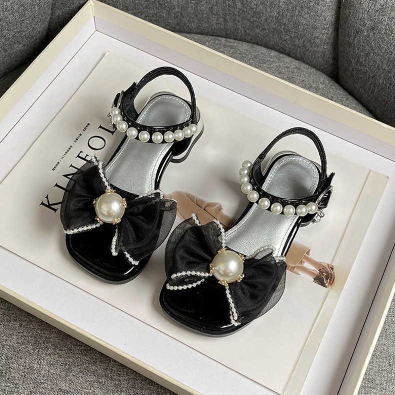 Girls Sandals Supplier - 2 Colors Stocked Summer New Style Bow Soft Soled Princess