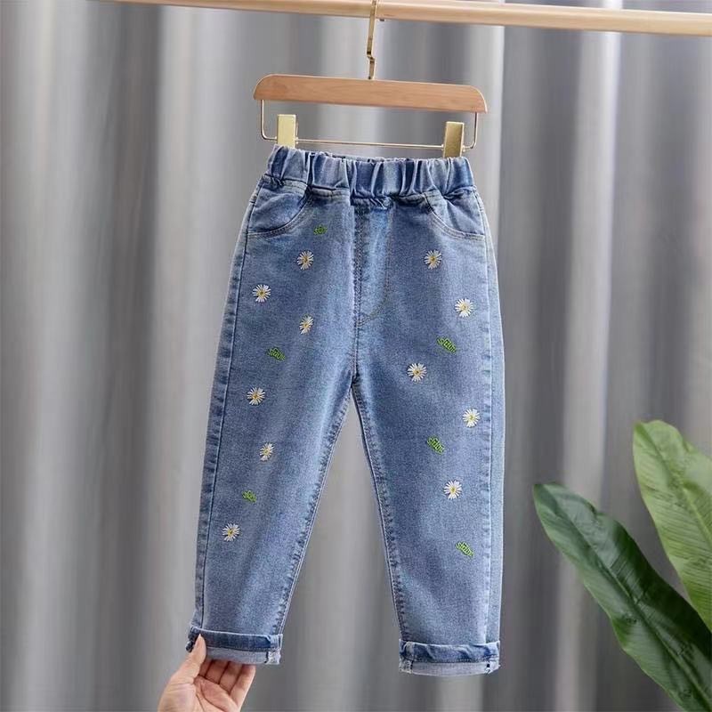 Girls Pants Factory - New Style Loose Fit Spring Autumn Stylish Long Jeans Toddlers