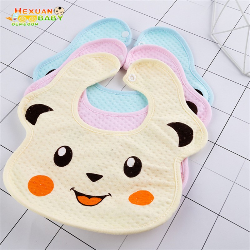 Baby Bibs Supplier - New Design Adjustable Cotton Muslin Plain White for Kids