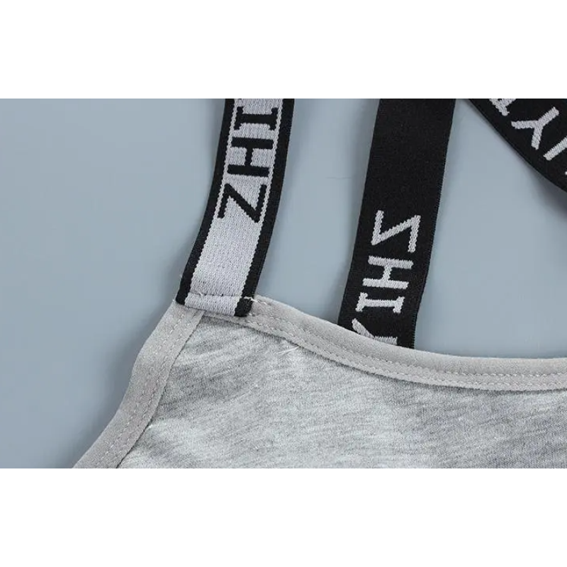 Girls Crop Tops Manufacturer - Breathable Kids Sport Training Bra for Children Letter