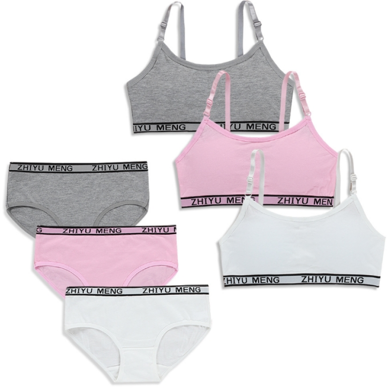Girls Crop Tops Manufacturer - Breathable Kids Sport Training Bra for Children Letter