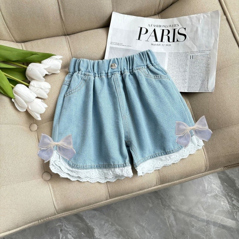 Girls Denim Shorts Supplier - 2025 Summer Thin Style Outer Wear Casual Pants