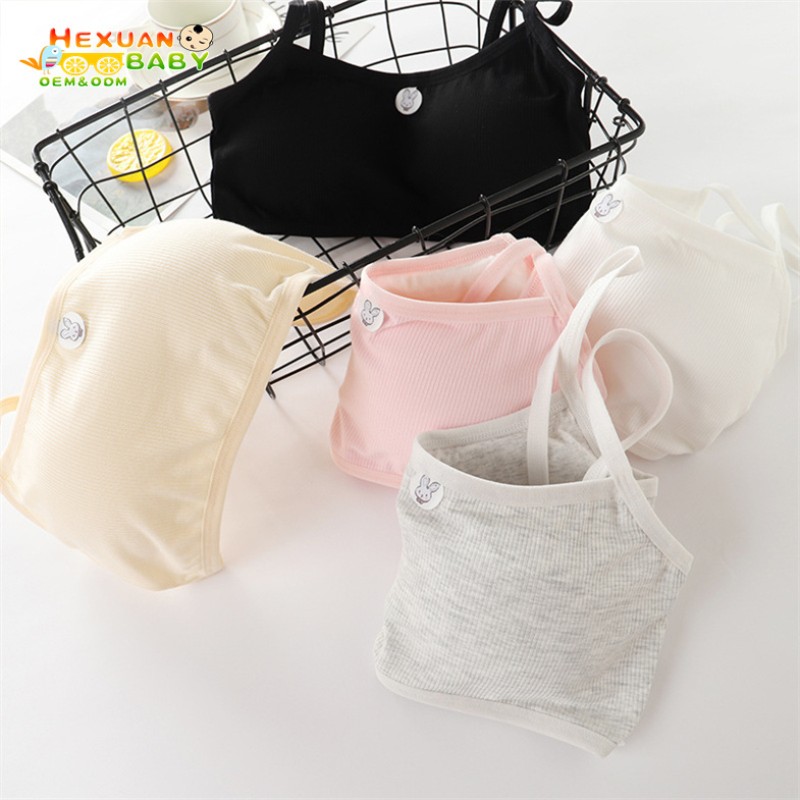 Kids Training Bra Factory - Wholesale Comfortable 6 Color Cotton Girls Sports Bras