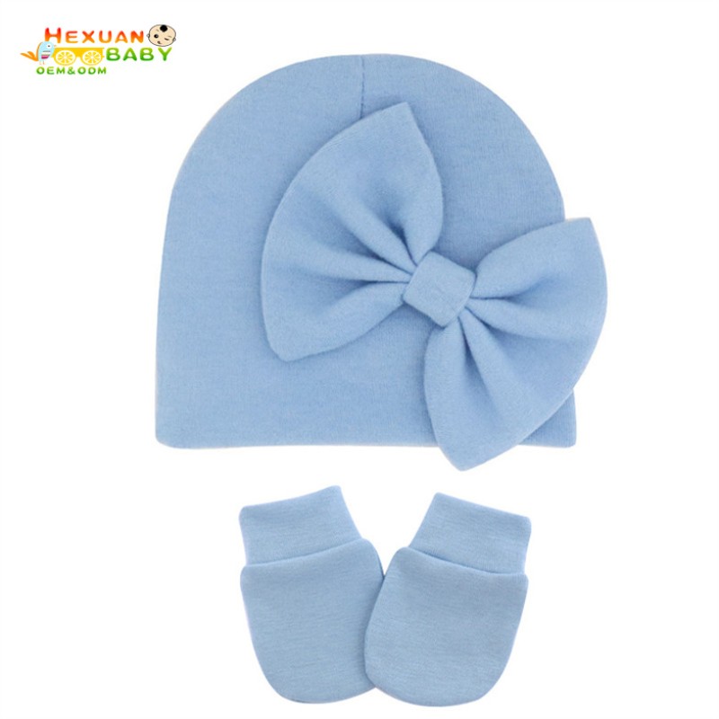 Newborn Set Manufacturer - Wholesale New Hot 3-Pieces Set Soft Cotton Mittens Socks