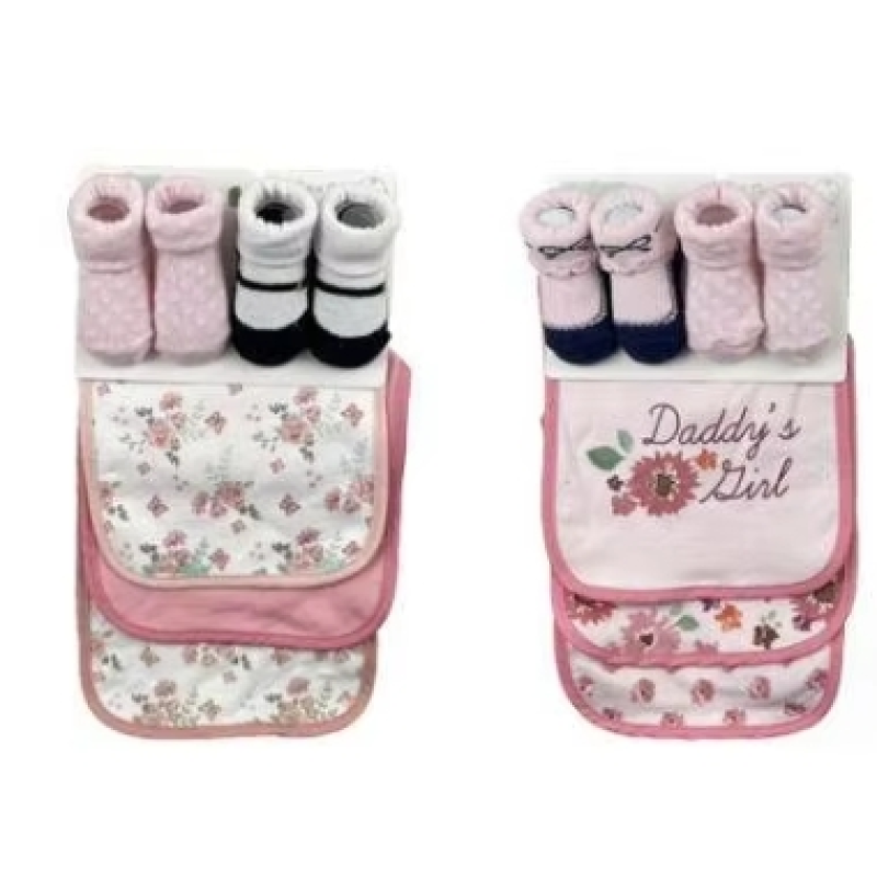 Baby Set Manufacturer - Hot Selling Cotton Bib Mittens and Socks Set Infant