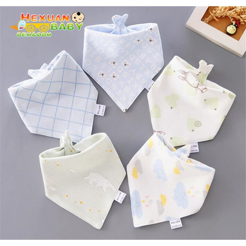 Baby Towel Supplier - Saliva Cotton Triangle Towel Bib Muslin Drool Cloth