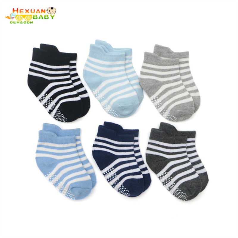 Cotton Baby Socks Manufacturer - Anti-Slip Kids Non-Slip Logo Pattern Boy Socks