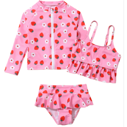 Girls Bathing Suit Supplier - 3 Pack Swimsuit High Waist Bikini Set UV Protection