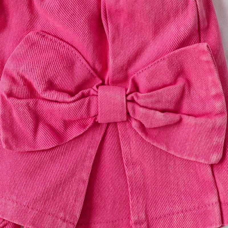 Summer Girls Clothes Factory - 2 Piece Set Suspenders Bow Print Top Asymmetrical Skirt