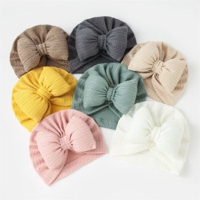 Newborn Hats Manufacturer - Winter Baby Bow Knot Turban Beanie Hats Toddler Girls Boys