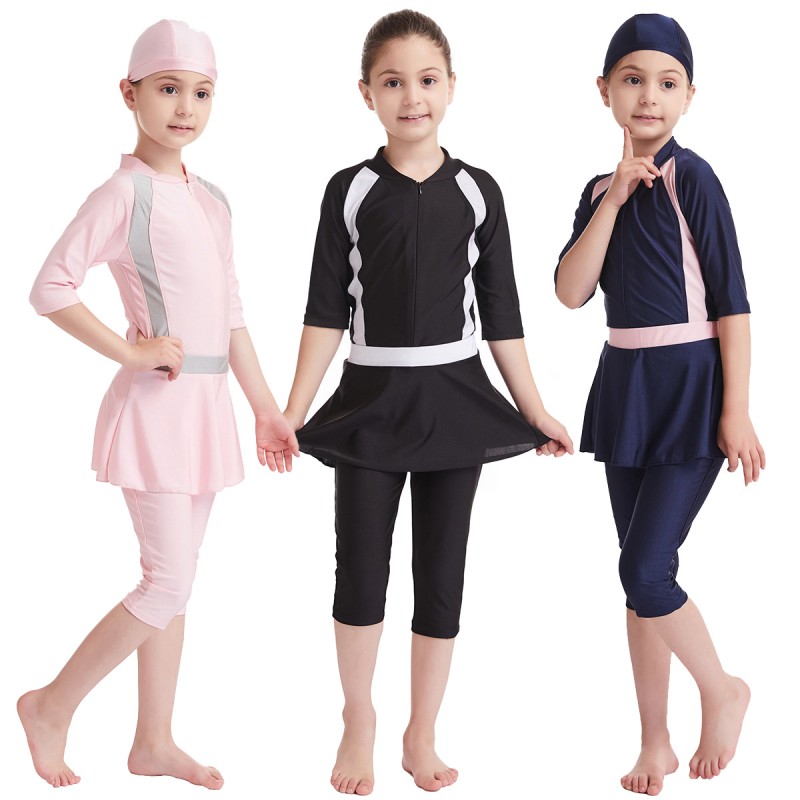 Muslim Swimsuits Manufacturer - 3pcs Long Swimsuits Islamic Arab Beach Wear Burkinis