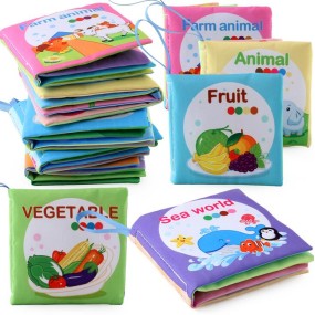 Waterproof Cloth Book Supplier - Animal Tail Cloth Books Newborn Soft Fabric Learning