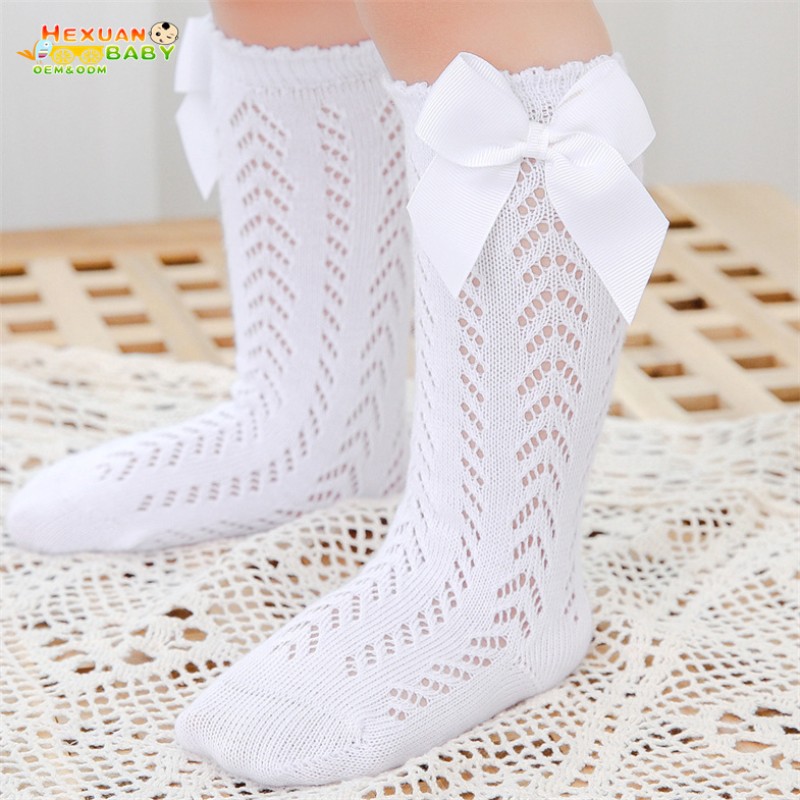Kids Socks Supplier - Boutique High Quality Mesh Breathable Bow Knee Length Toddler