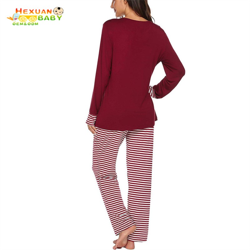 Maternity Sleepwear Manufacturer - Pregnant Women Night Dress Winter Elegant Pajamas