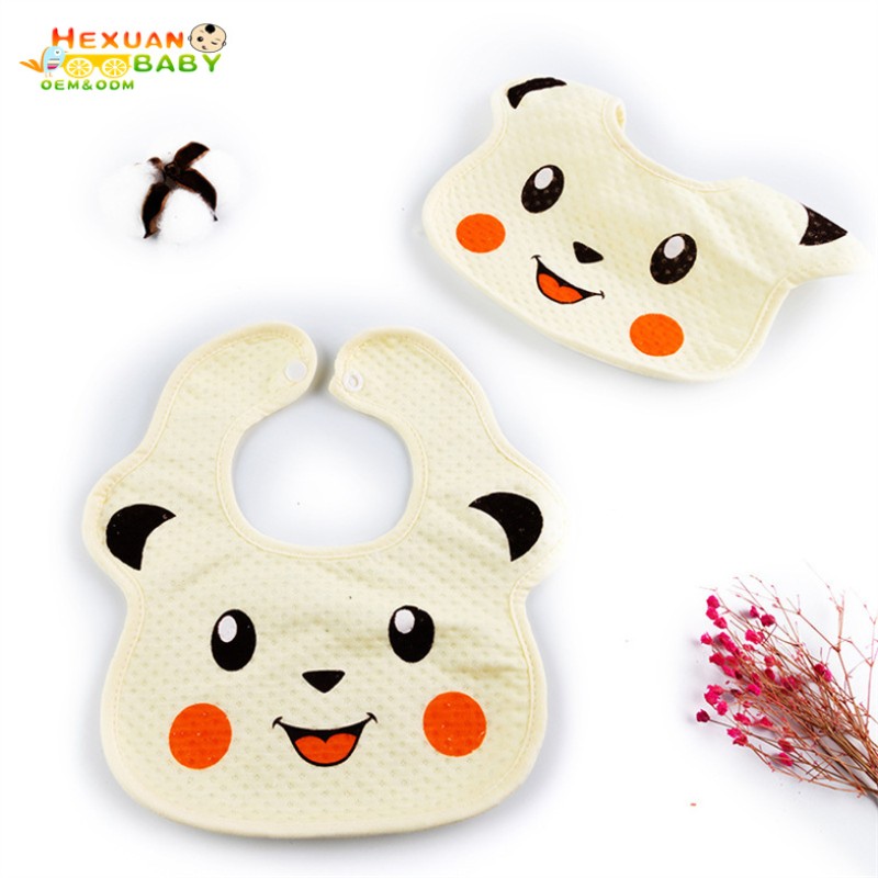 Baby Bibs Supplier - New Design Adjustable Cotton Muslin Plain White for Kids