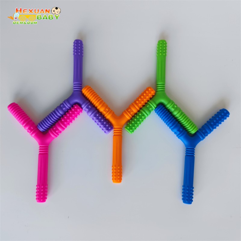 Baby Teether Factory - Hollow Tubes Custom Toys Set Food Grade Silicone