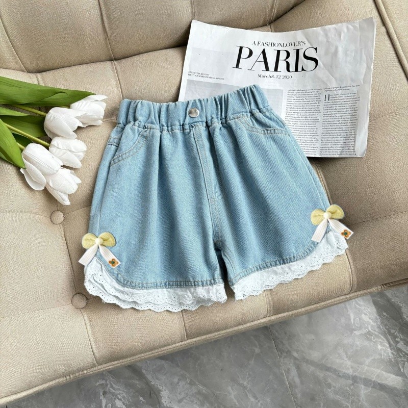Girls Denim Shorts Supplier - 2025 Summer Thin Style Outer Wear Casual Pants