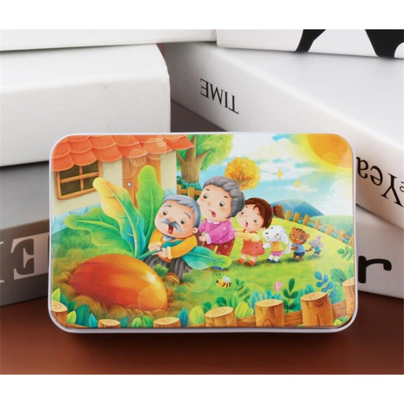 Educational Puzzle Factory - Children Creative Iron Box 6 in 1 Animal Puzzles Learning