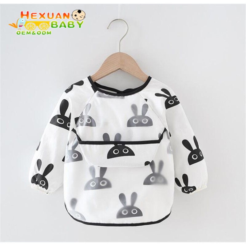 Baby Gowns Factory - Children Anti-dressing Eating Clothes Long-sleeved Pocket Waterproof