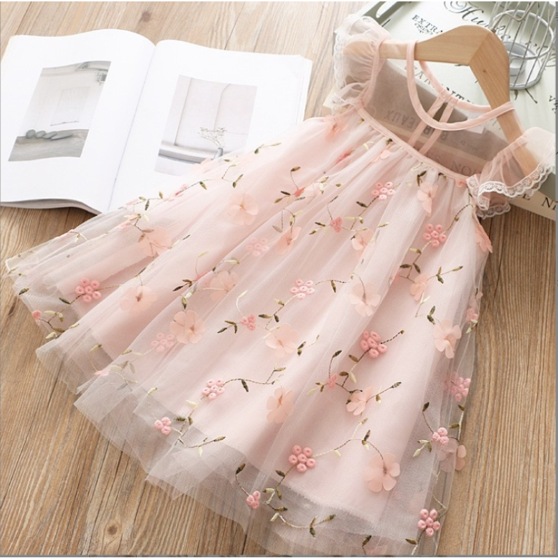 Summer Girl Dress Supplier - New Floral Wedding Party Children's Clothing Princess