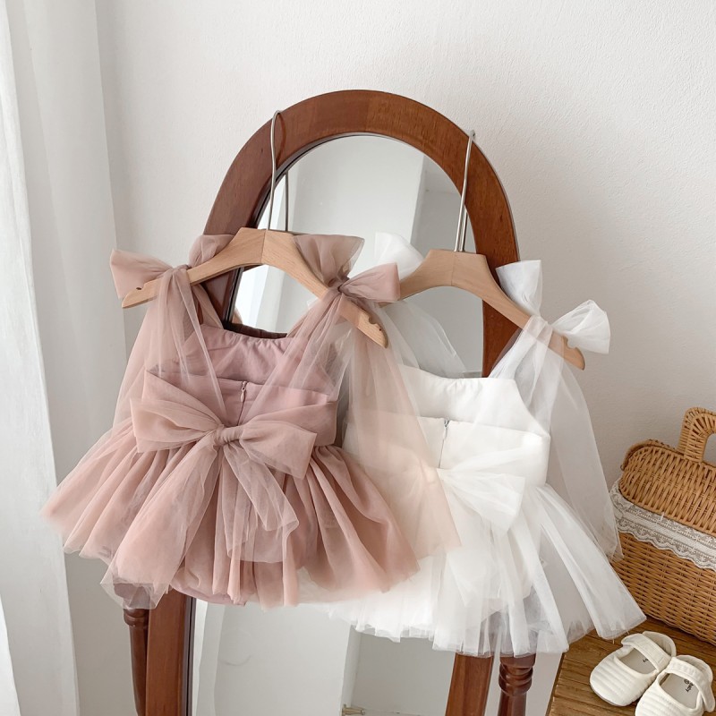 Baby Dress Factory - 0-2 Year Old Summer Newborn Princess Dress Sleeveless Mesh