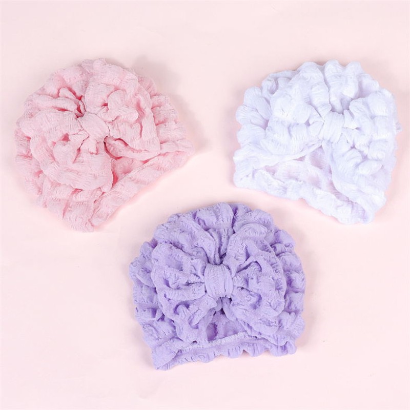 Newborn Headdress Supplier - 2024 New Cute Cotton Turban Solid Color Headband Bow