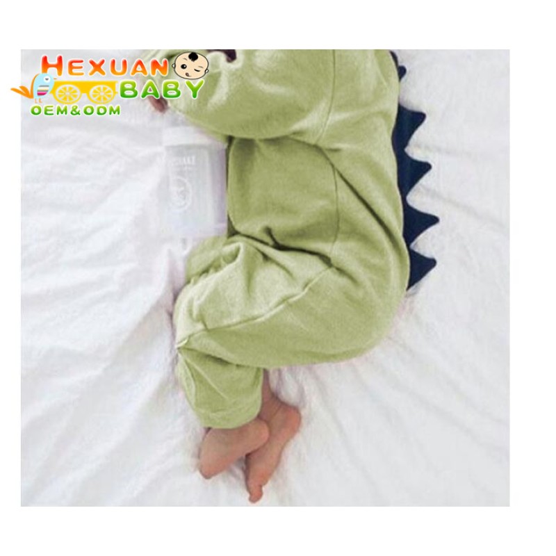 Children Clothing Supplier - Unisex Dinosaur Hooded Jumpsuit Casual Long Sleeve Outfits