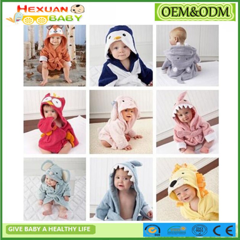 Hooded Bathrobe Factory - Animal Cartoon Baby Towel Character 04 Kids Bath Robe