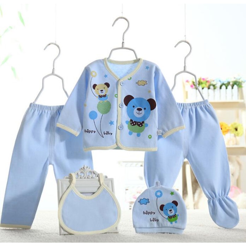 Infant Clothes Set Factory - 0-3M 100% Cotton 5pcs/set Baby Romper Set