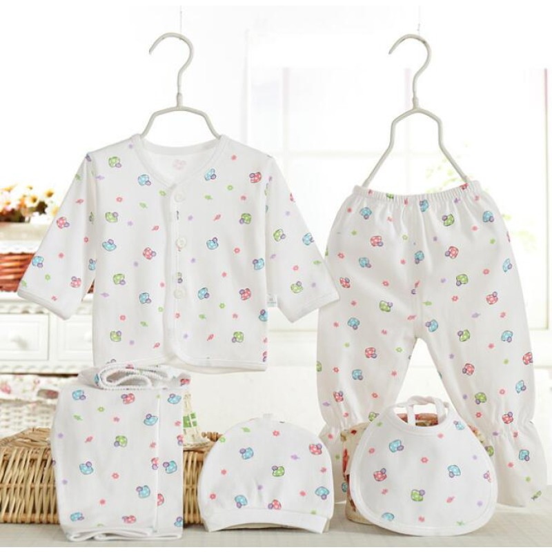 Infant Clothes Set Factory - 0-3M 100% Cotton 5pcs/set Baby Romper Set