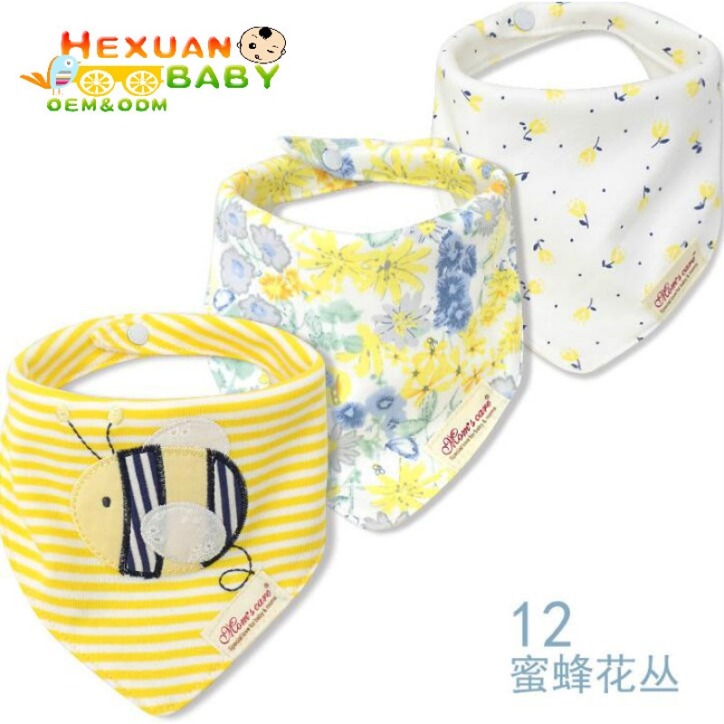 Unisex Baby Bibs Factory - Cute Soft Cotton with Print Snaps Closure Washable