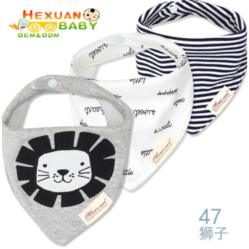 Unisex Baby Bibs Factory - Cute Soft Cotton with Print Snaps Closure Washable