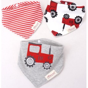 Unisex Baby Bibs Factory - Cute Soft Cotton with Print Snaps Closure Washable