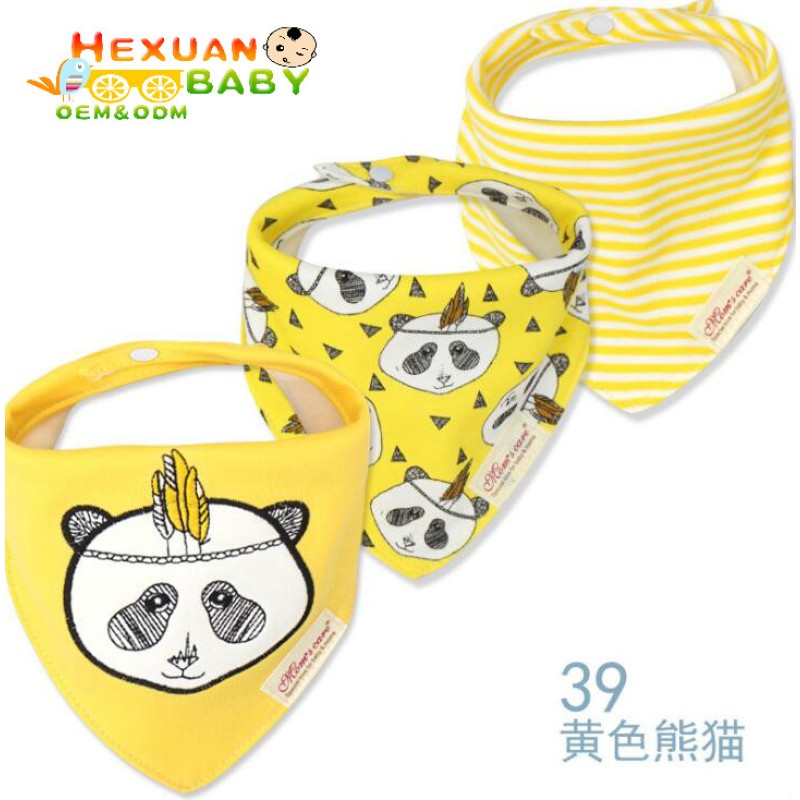 Unisex Baby Bibs Factory - Cute Soft Cotton with Print Snaps Closure Washable