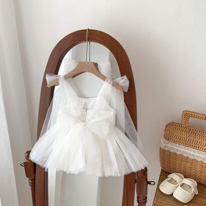 Baby Dress Factory - 0-2 Year Old Summer Newborn Princess Dress Sleeveless Mesh