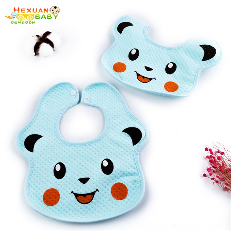 Baby Bibs Supplier - New Design Adjustable Cotton Muslin Plain White for Kids