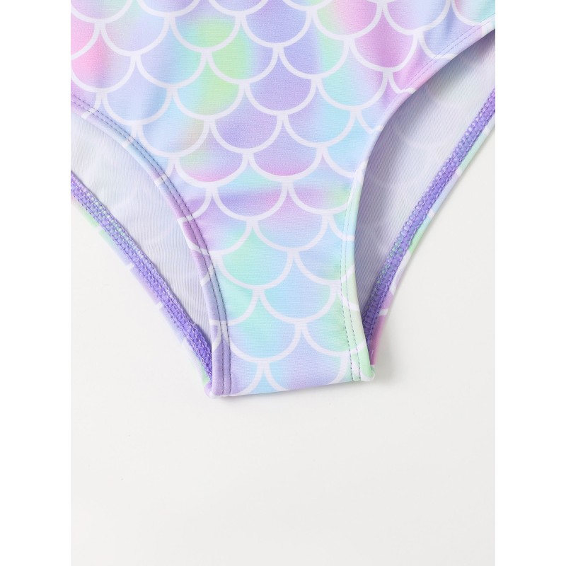 Girls Swimwear Manufacturer - 3 Pack High Waist Bikini Set With UV Protection Long Sleeves