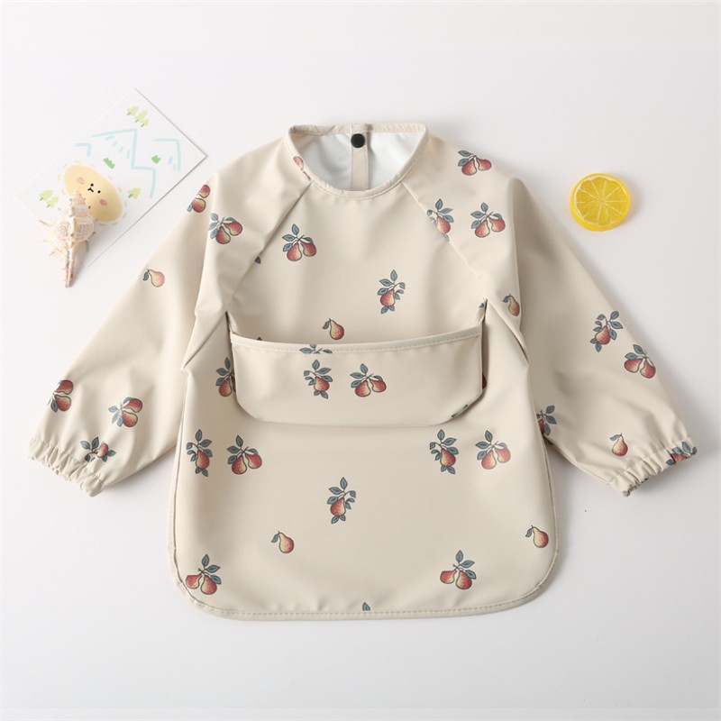 Baby Bib Factory - 2024 Weaning Feeding Waterproof Smock Apron Long Sleeve with Pocket