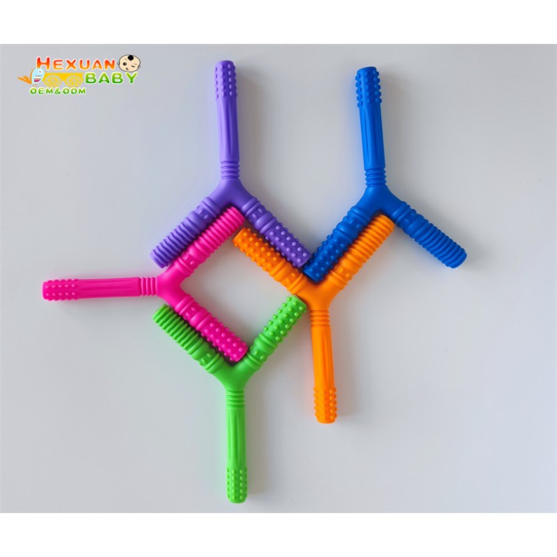 Baby Teether Factory - Hollow Tubes Custom Toys Set Food Grade Silicone