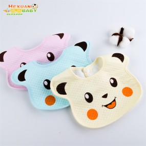 Baby Bibs Supplier - New Design Adjustable Cotton Muslin Plain White for Kids