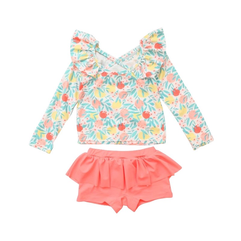 Children Swimsuit Supplier - New Long Sleeves Short Pants Beach Sunscreen Quick-drying