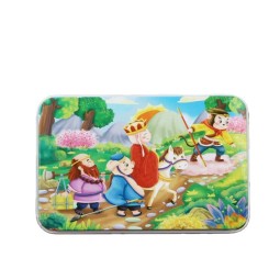 Educational Puzzle Factory - Children Creative Iron Box 6 in 1 Animal Puzzles Learning