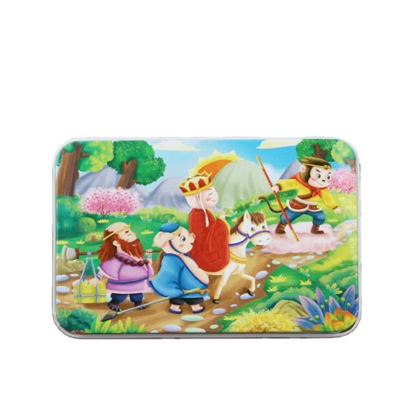 Educational Puzzle Factory - Children Creative Iron Box 6 in 1 Animal Puzzles Learning