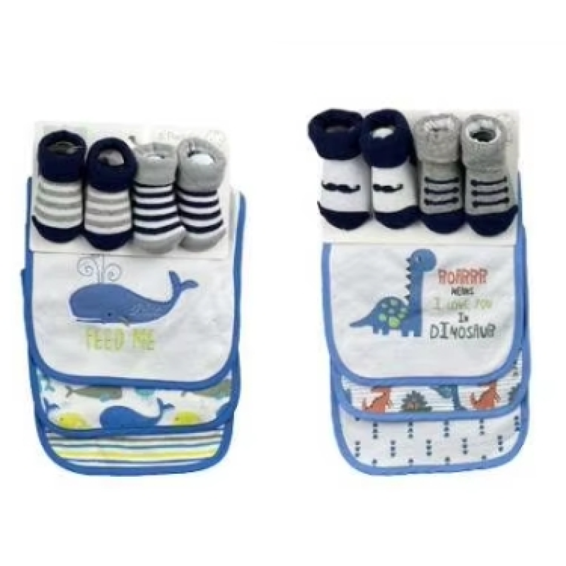 Baby Set Manufacturer - Hot Selling Cotton Bib Mittens and Socks Set Infant