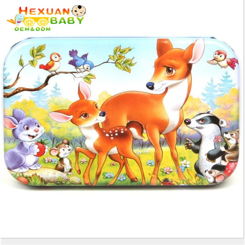 Children Puzzle Manufacturer - Animal Transport Character Six-in-one Iron Boxed Cube