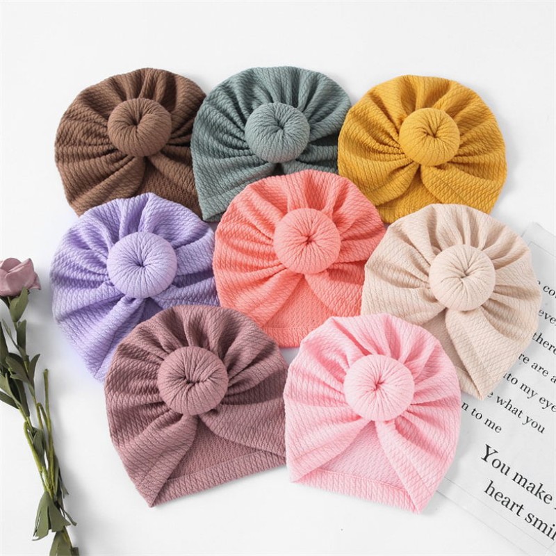 Baby Hat Supplier - Accessories Candy Hats Soft Turban Knot Hat Infant Toddler