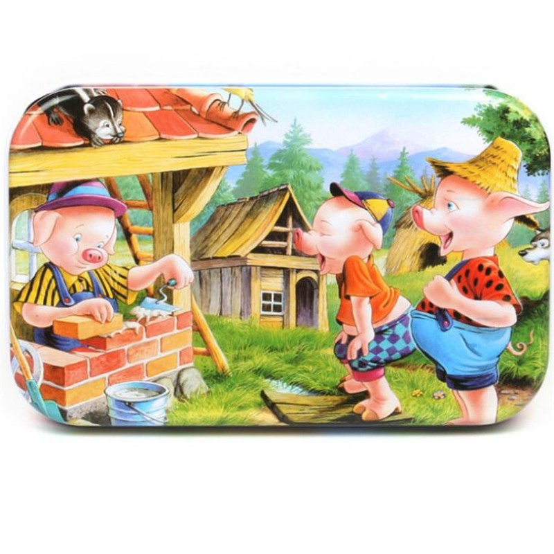 Children Puzzle Manufacturer - Animal Transport Character Six-in-one Iron Boxed Cube