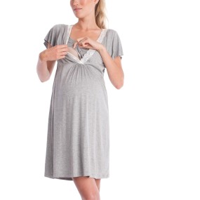 Maternity Evening Dress Factory - S-2XL Sweat Floral Printed Nightgown Lounge Wear